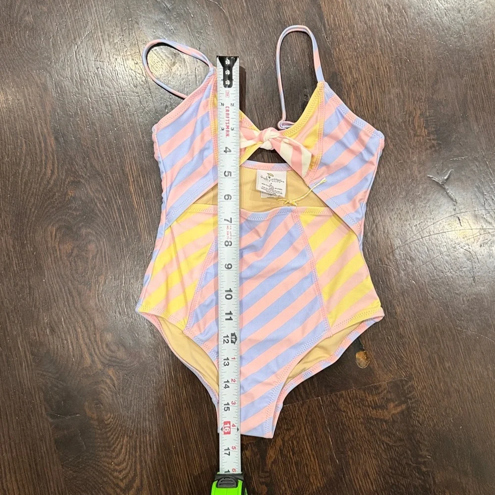NWOT Shade Critters Girls Stripe Girl’s One-Piece Cutout Swimsuit